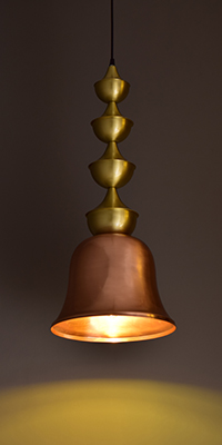 Garland Bell Pendant Lamp copper  Brass by Sahil & Sarthak